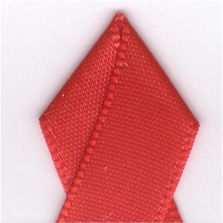 PAPILION Papilion R074300060252100Y .25 in. Single-Face Satin Ribbon 100 Yards - Hot Red R074300060252100Y